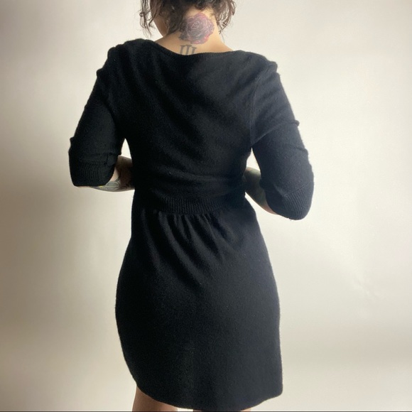 AQUA Cashmere Half Sleeve Black Babydoll Dress Womens XS - Picture 4 of 7